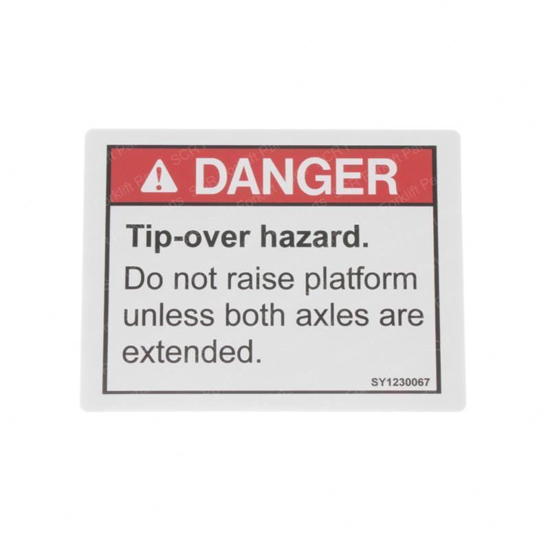 DECAL - DANGER TIPOVER AXLES JL32932GT jl32932gt product image