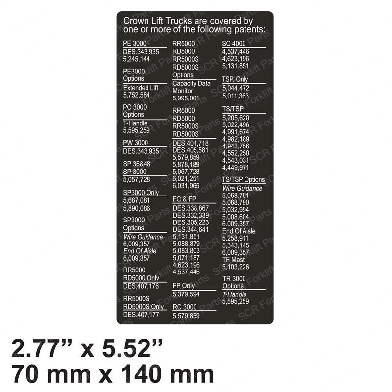 LABEL PATENT CR69135 cr69135 product image