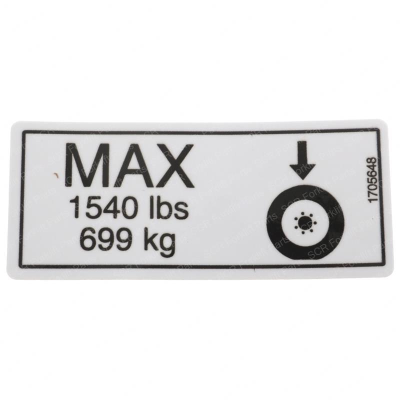 DECAL - TIRE LOAD (1540LB/699KG SY1243365 sy1243365 product image