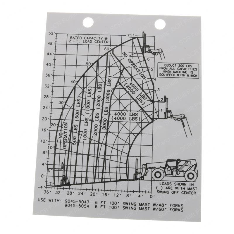 CAPACITY CHART/534D9-45 JL91343069 jl91343069 product image