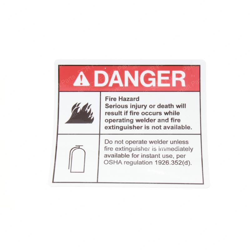DECAL FIRE EXTINGUISHER JLGN82862GT jlgn82862gt product image