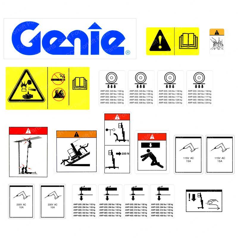 DECAL KIT - SAFETY SYMBOLS SY1230912 sy1230912 product image