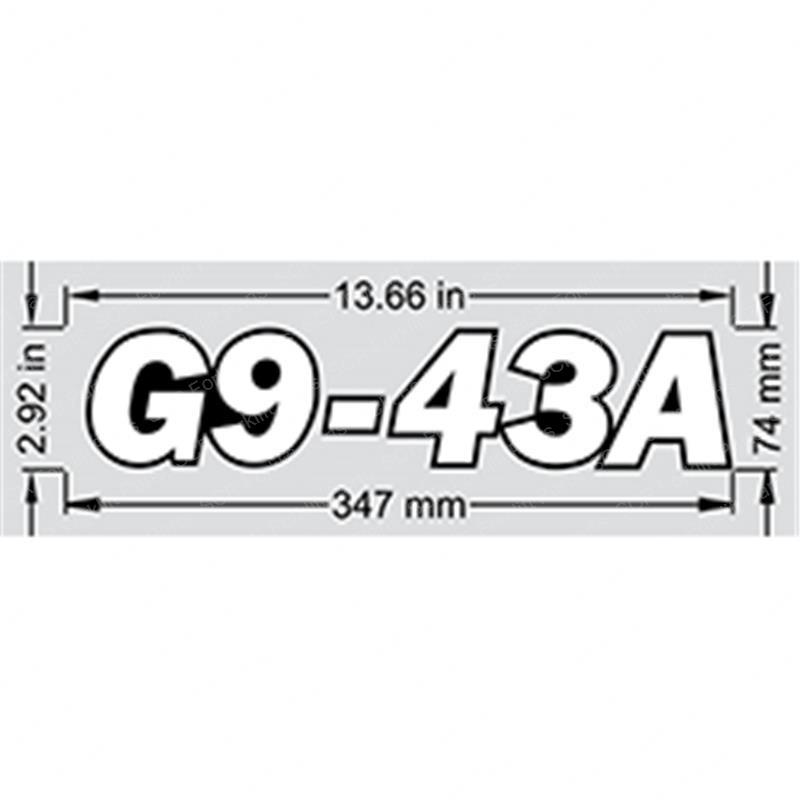 DECAL - MODEL G9-43A SY1230866 sy1230866 product image