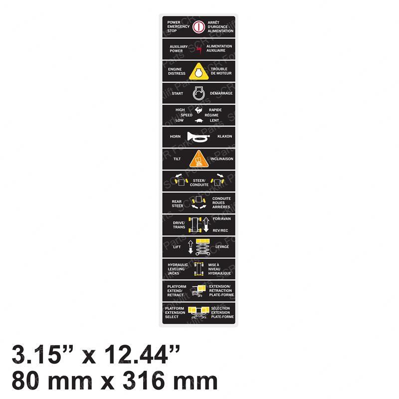 DECAL LEGEND(ENG/FRE) JL1704685 jl1704685 product image