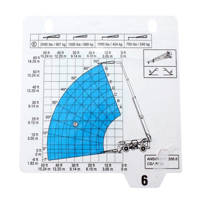 LOAD CHART- GTH-1056- 6-7 SY1262911 sy1262911 product image