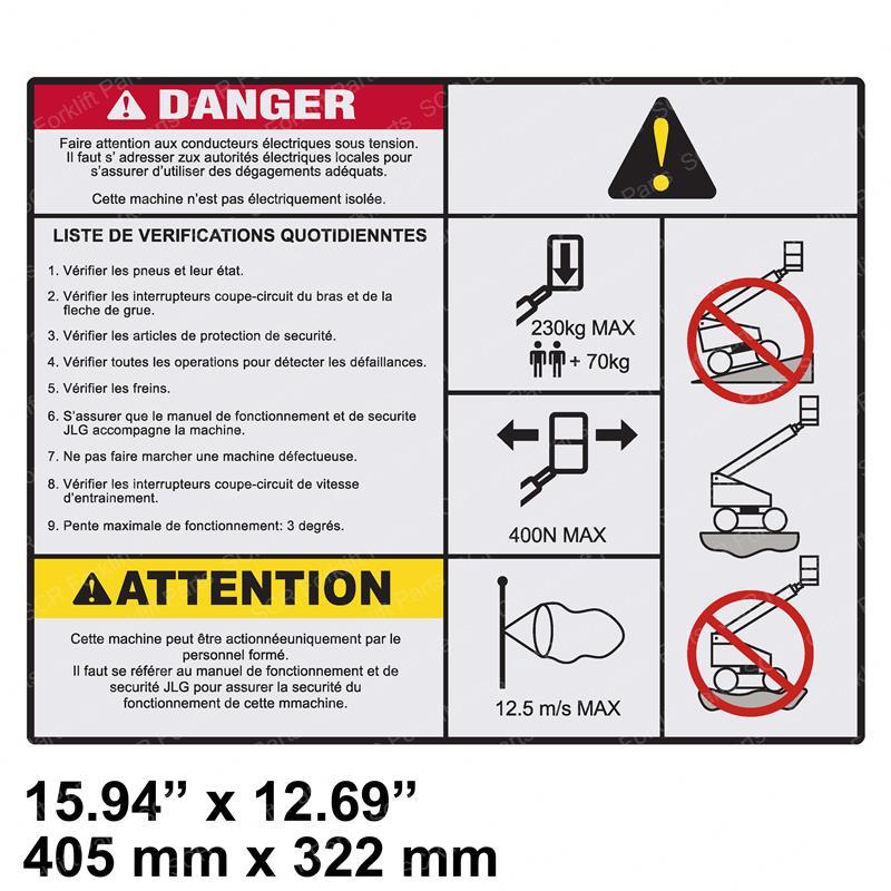 DECAL - DANGER/CAUTION (FRE JL1703917 jl1703917 product image