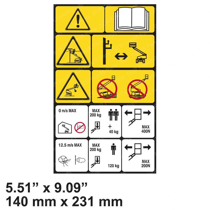 DECAL - LOADS AND INSTRUCTION JL1001214284 jl1001214284 product image