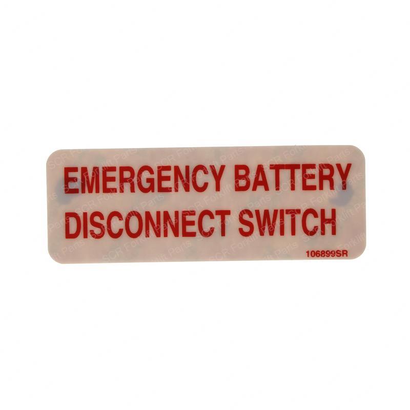 DECAL - EMER BATTERY DISCONNECT SY1230702 sy1230702 product image
