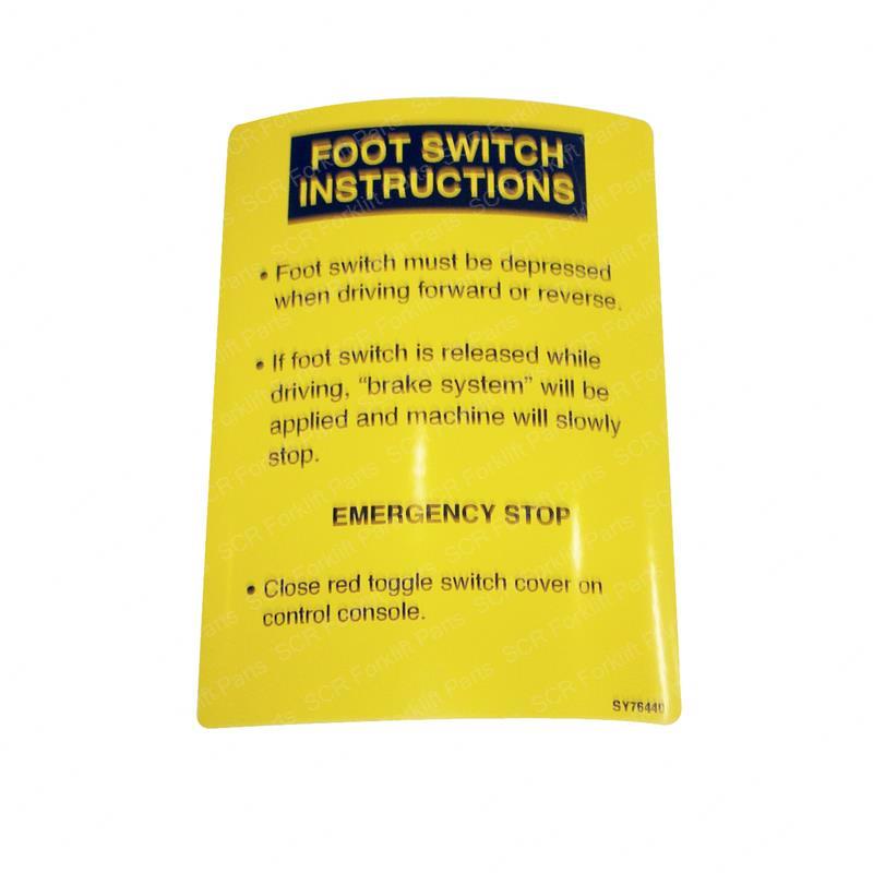 DECAL - BRAKE SWITCH INSTRUCT. GN12441 gn12441 product image