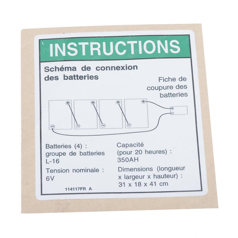 DECAL-BATT CONN DIAGRAM GN114117FRGT gn114117frgt product image
