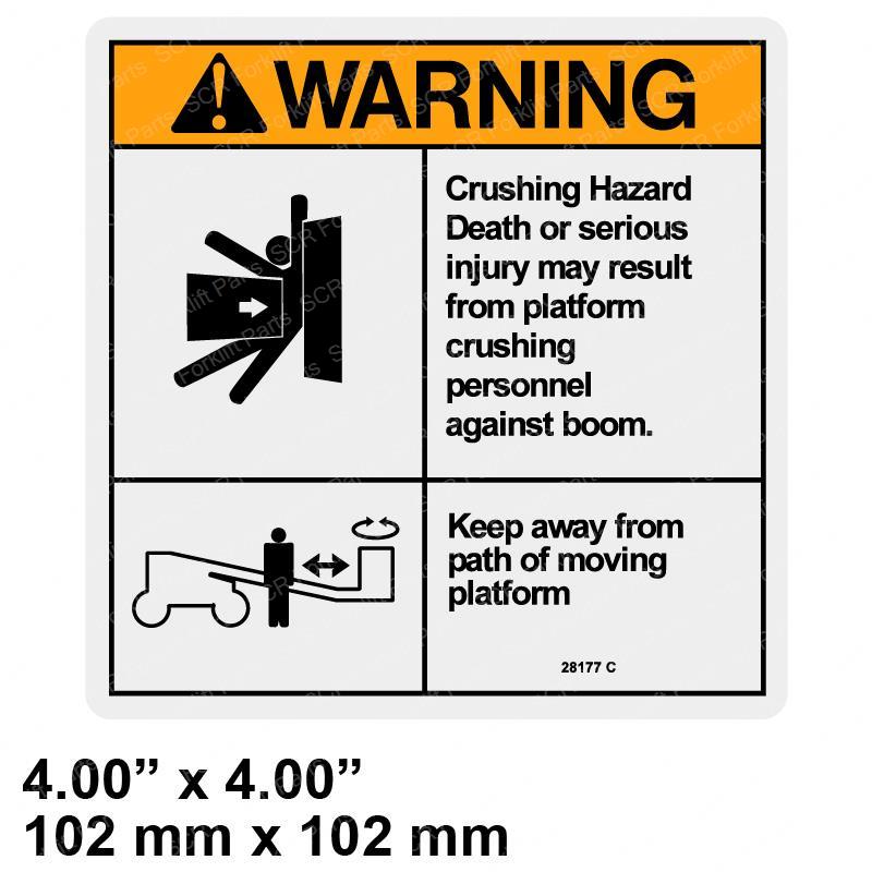 DECAL - CRUSH WARNING JL28177GT jl28177gt product image