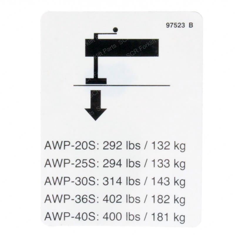 DECAL - OUTRIGGER FORCE JL97523GT jl97523gt product image