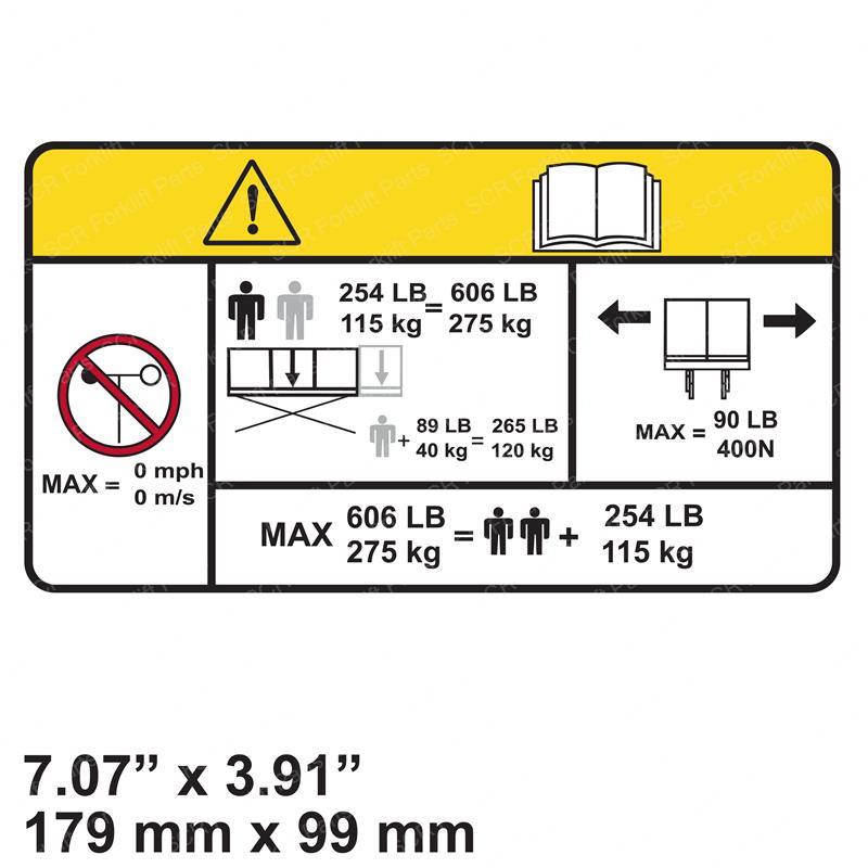 DECAL - CAPCITY INDOOR ONLY JL1001256175 jl1001256175 product image