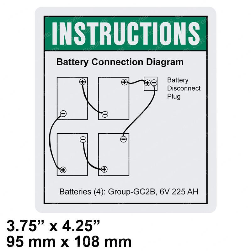 DECAL - BATTERY CONN DIAGGR GN114325GT gn114325gt product image