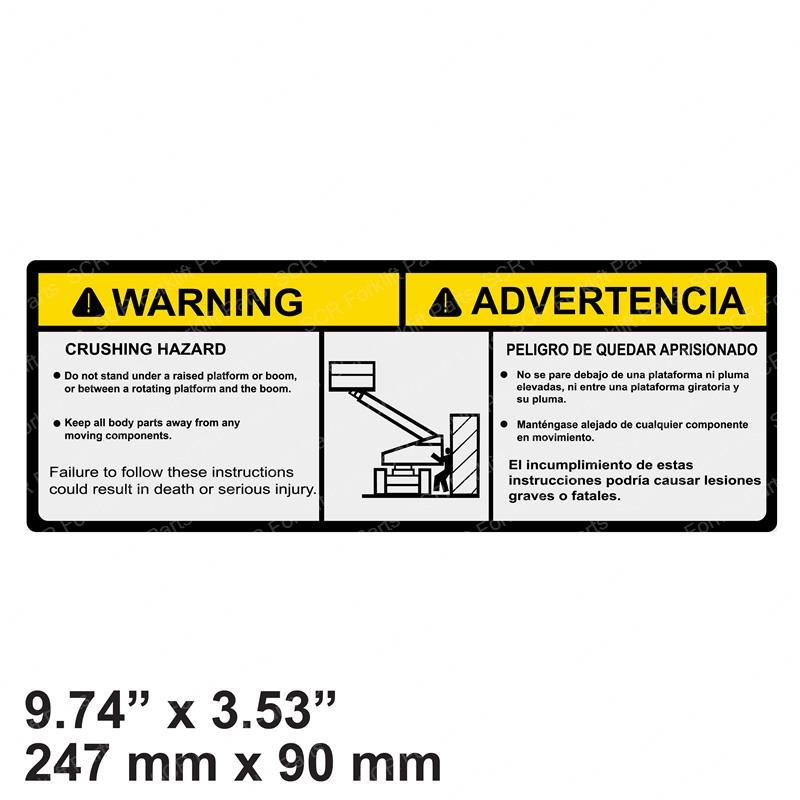 DECAL WARNING CRUSHING (DOM2) JL1703941 jl1703941 product image