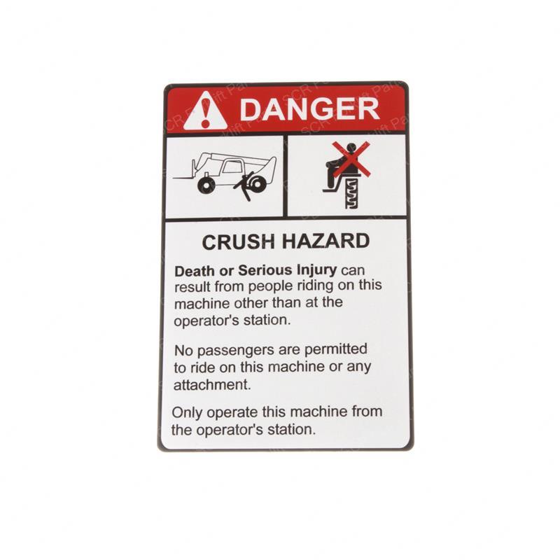 DECAL - CRUSH HAZARD GN2-1300 gn2-1300 product image