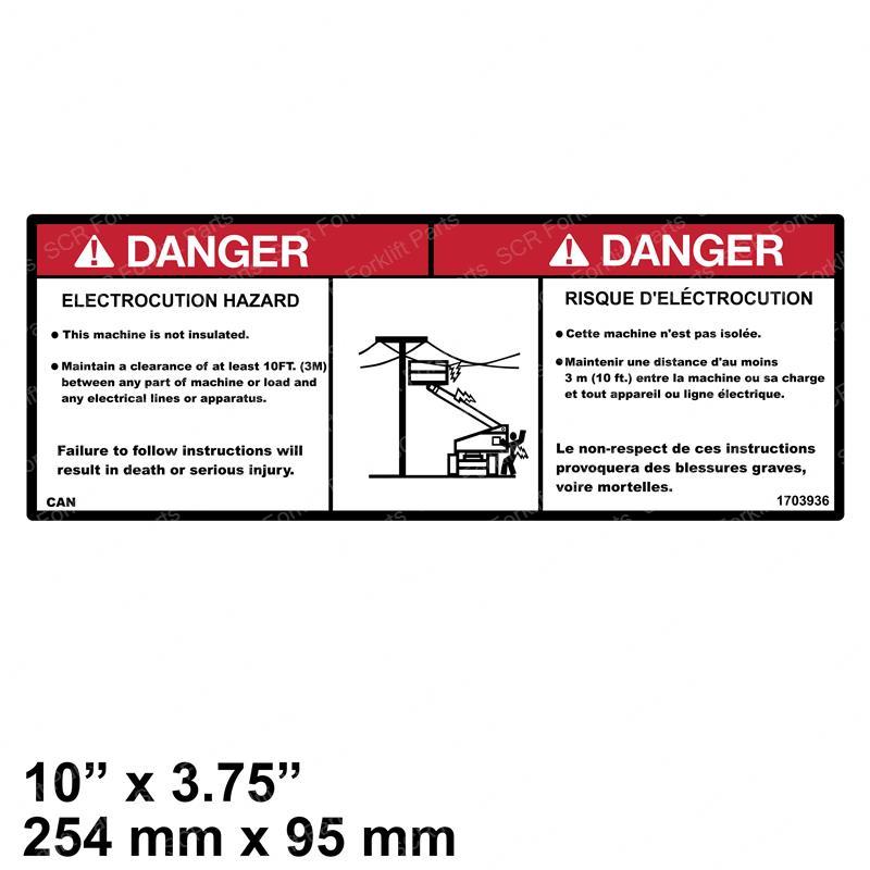 DECAL DANGER (CAN) JL1703936 jl1703936 product image