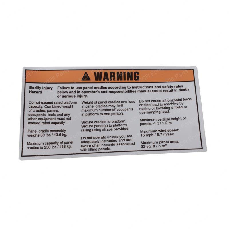 DECAL - WARNING CRADLE JLGN82410GT jlgn82410gt product image