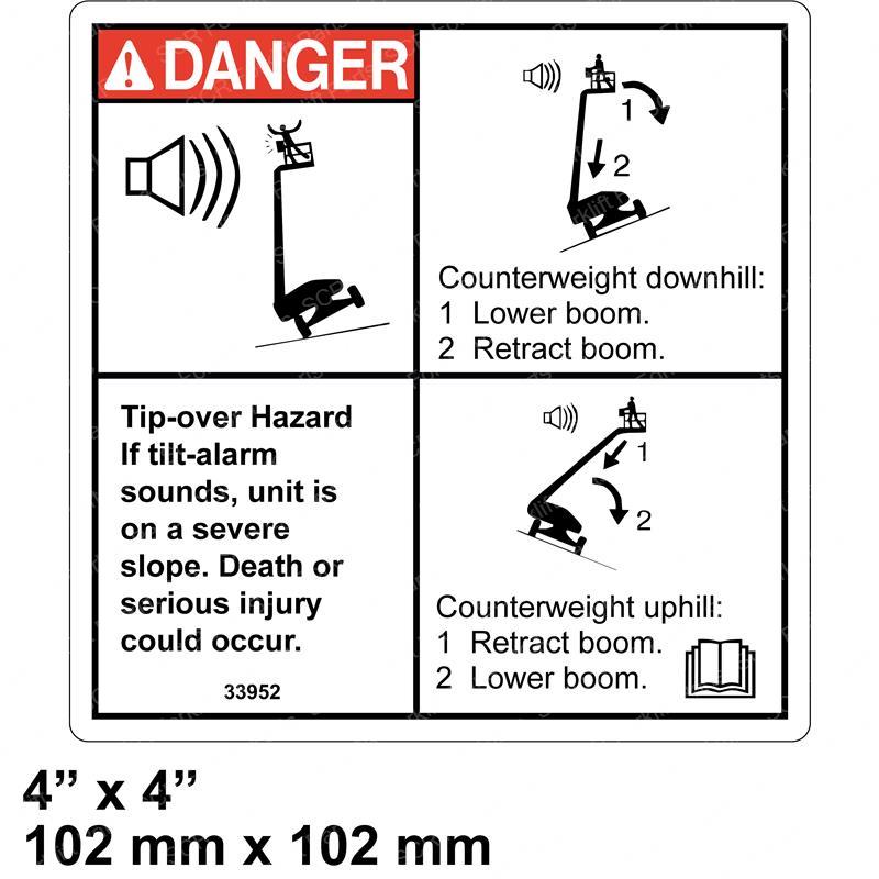 DECAL - DANGER TILT ALARM JL33952GT jl33952gt product image
