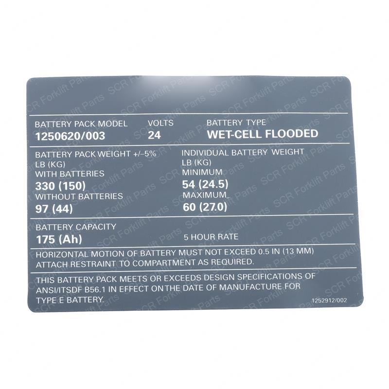 DECAL BATTERY RA1252912-002 ra1252912-002 product image