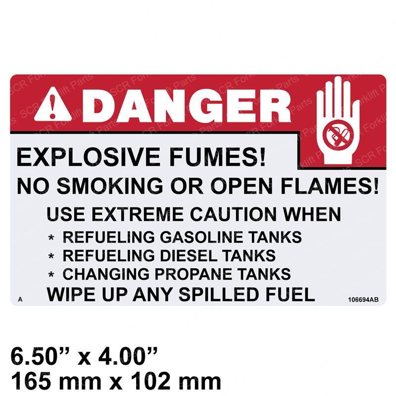DECAL - EXPLOSIVE FUMES JL106694 jl106694 product image