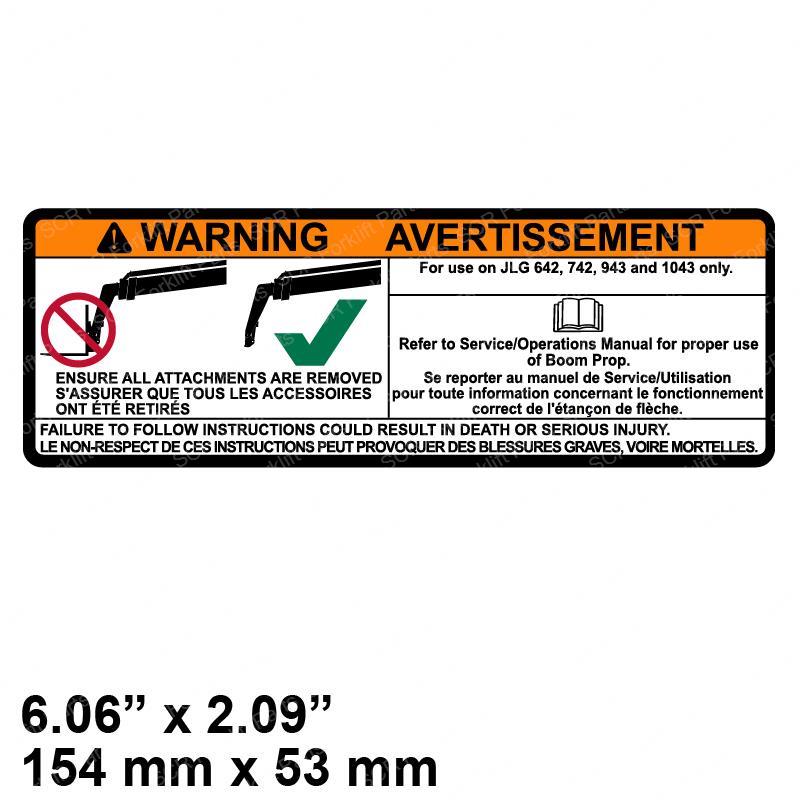 DECAL - WARNING BOOM PROP JL1001234253 jl1001234253 product image