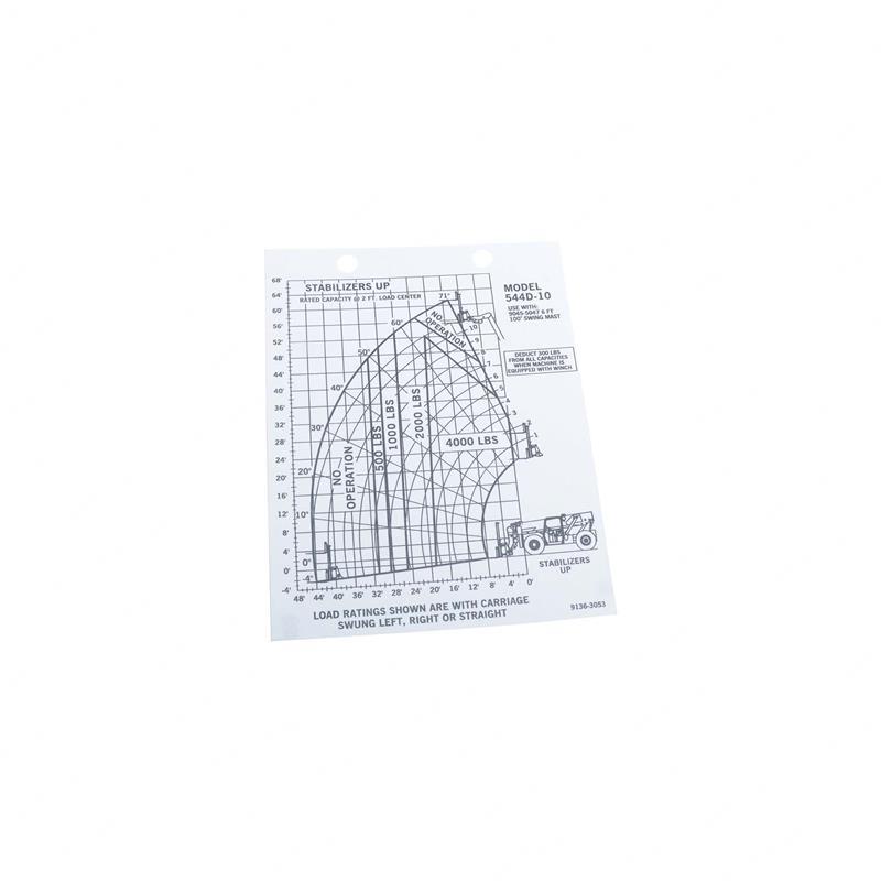 DECAL - LOAD CHART JL91363053 jl91363053 product image