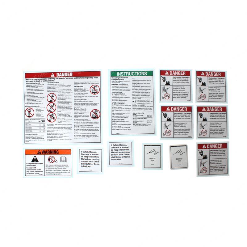 DECAL - KIT SAFETY/INSTUCTIONAL GN115302 gn115302 product image