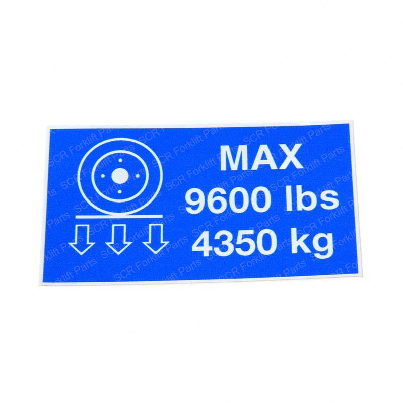 DECAL - MAX WHEEL LOAD 4350KG SY28-108434 sy28-108434 product image