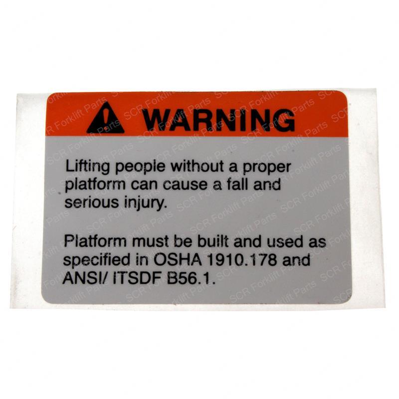 DECAL - WARNING PLATFORM CR69050 cr69050 product image