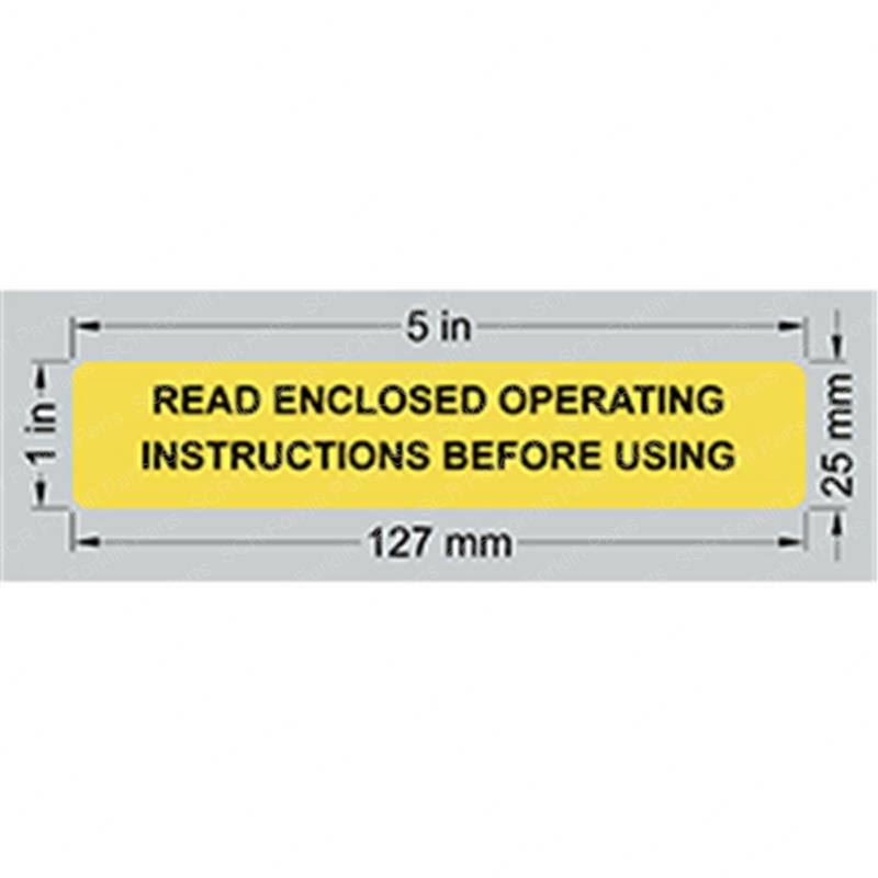 DECAL READ ENCLOSED INSTR GN6602GT gn6602gt product image