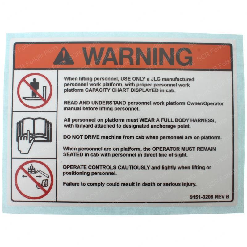 DECAL LIFTING PERSONNEL JL91513208 jl91513208 product image