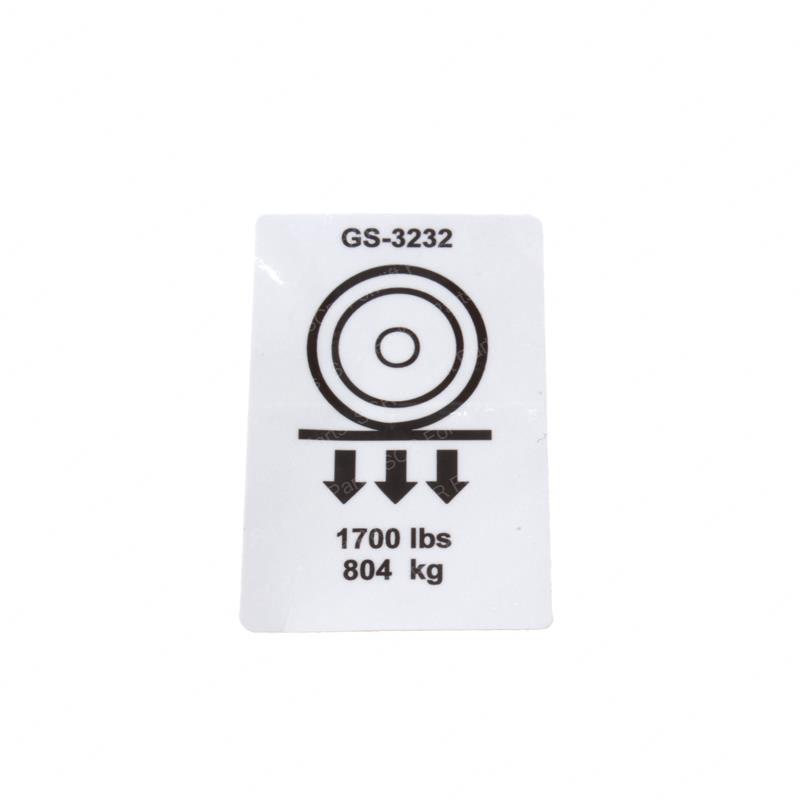 DECAL  - WHEEL LOAD GS-3232 SY1228538 sy1228538 product image