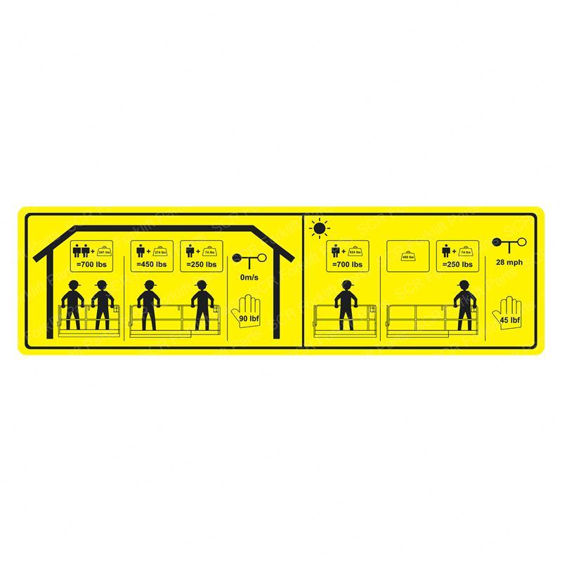 DECAL - CAPACITY SCISSOR LIFT SY1238759 sy1238759 product image