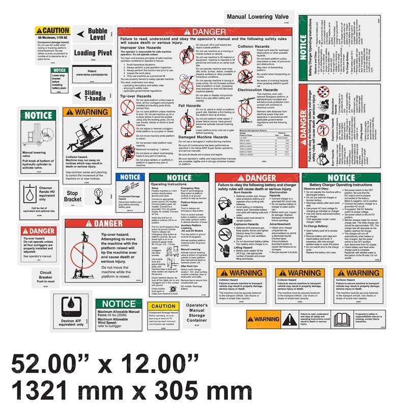 DECAL KIT SAF/INST AWPS W/O TB GN40297GT gn40297gt product image