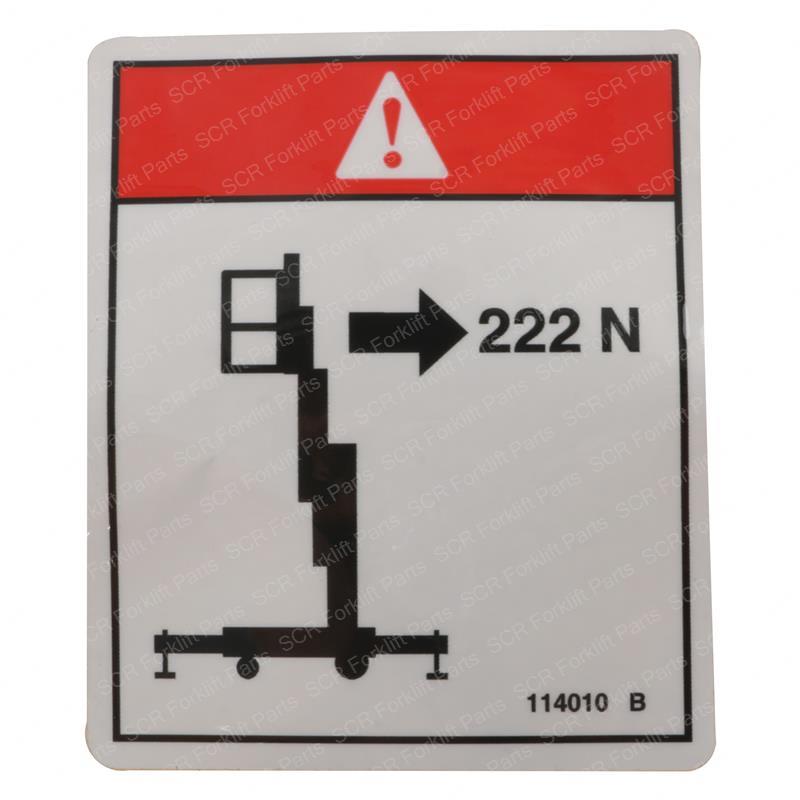 DECAL DANGER-SIDE FORCE 222N JL114010 jl114010 product image