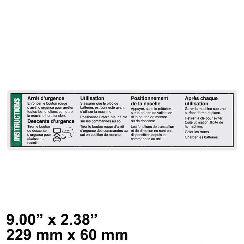 DECAL-OP INST-GCON GNT107031FR gnt107031fr product image