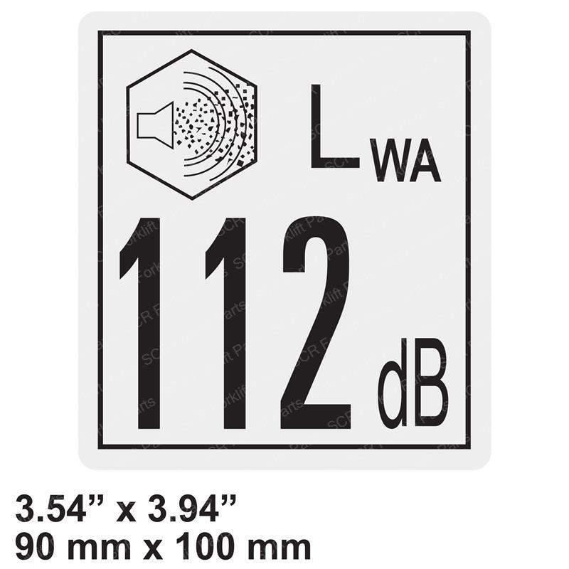 DECAL - SOUND LEVEL (112DB) JL1705368 jl1705368 product image