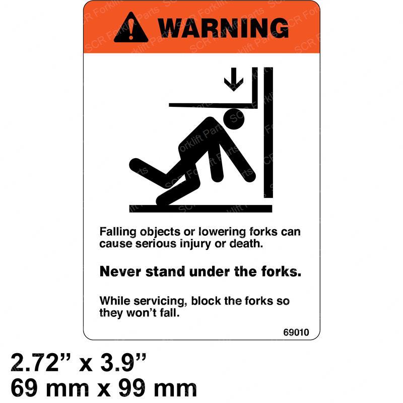 DECAL - WARNING STAND UNDER CR69010 cr69010 product image