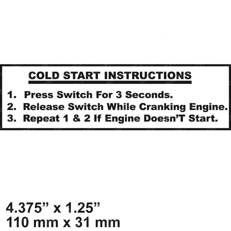 DECAL COLD START JL10120980 jl10120980 product image