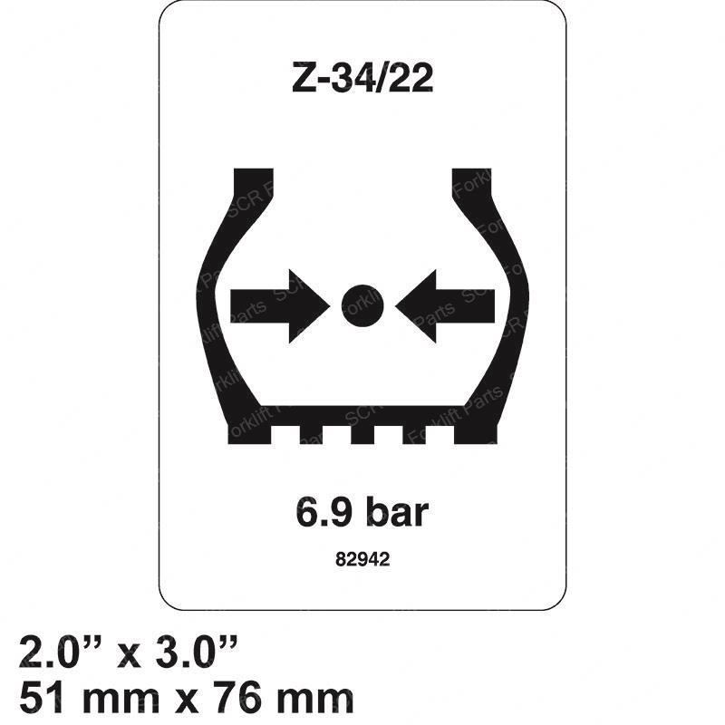DECAL LABEL TIRE PRESS Z-34/22 GN82942 gn82942 product image