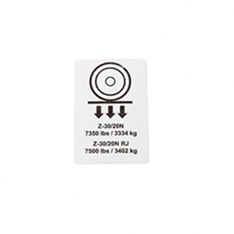 DECAL - WHEEL LOAD Z30N SY28-107759 sy28-107759 product image