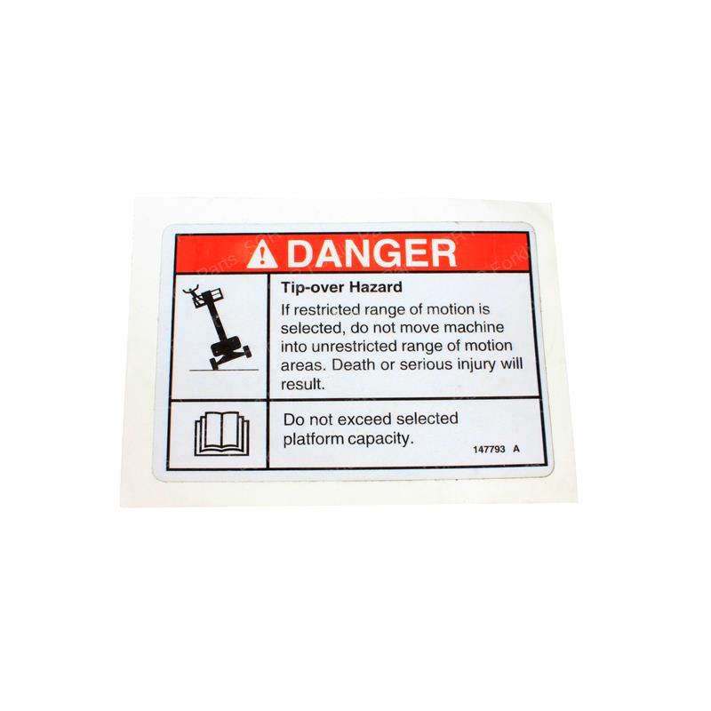 DECAL-DANGER-TIPOVR-MAX CAP JL147793GT jl147793gt product image