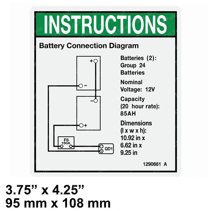 DECAL,INSTRUCT,BATTERY CONNECT GN1290661GT gn1290661gt product image