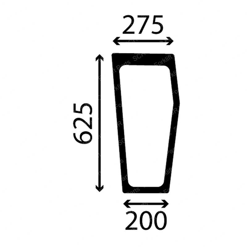 LEFT LOWER FRONTWINDOW-GREEN JC827/80370 jc827-80370 product image