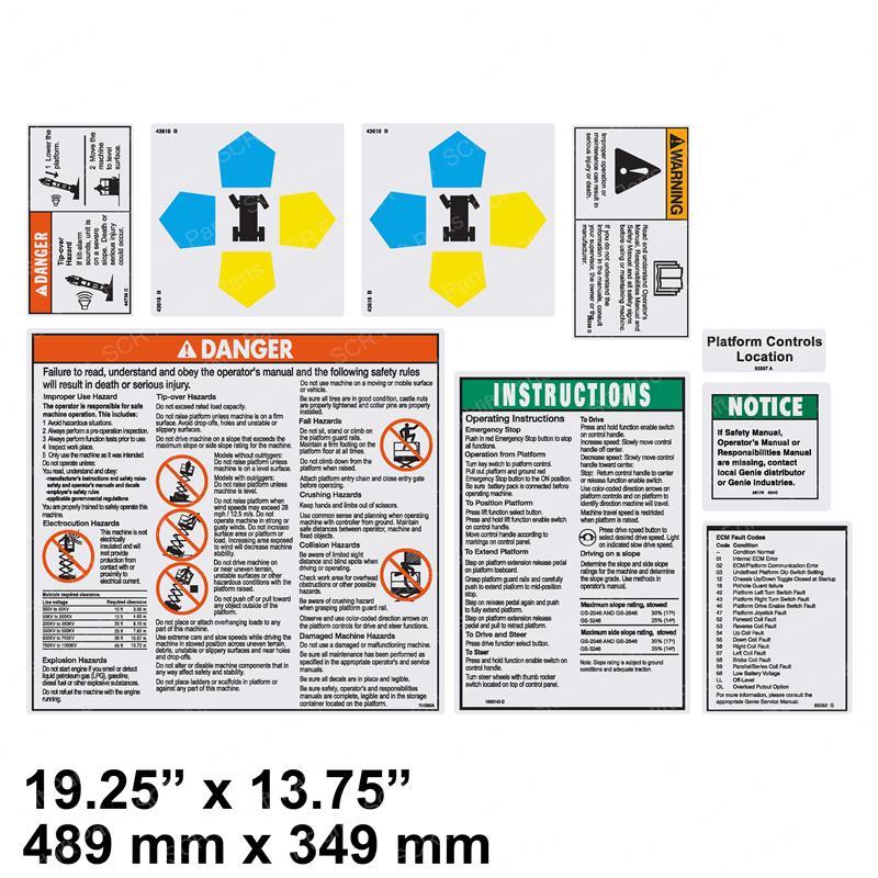 DECAL - PLATFORM WRD GS-46 KIT GN114383AGT gn114383agt product image