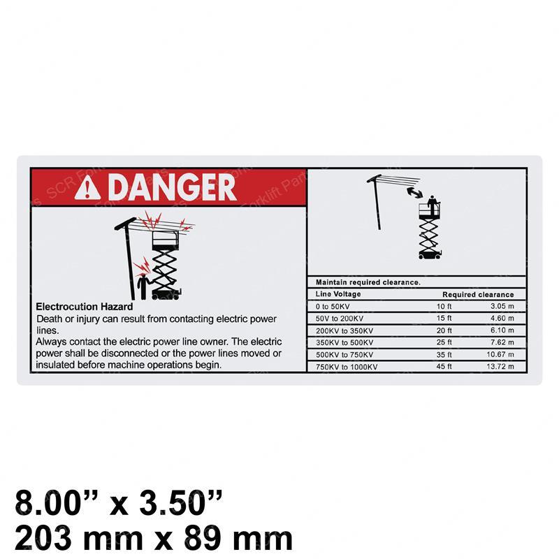 DECAL - DANGER ELEC HAZARD GS GN114385GT gn114385gt product image