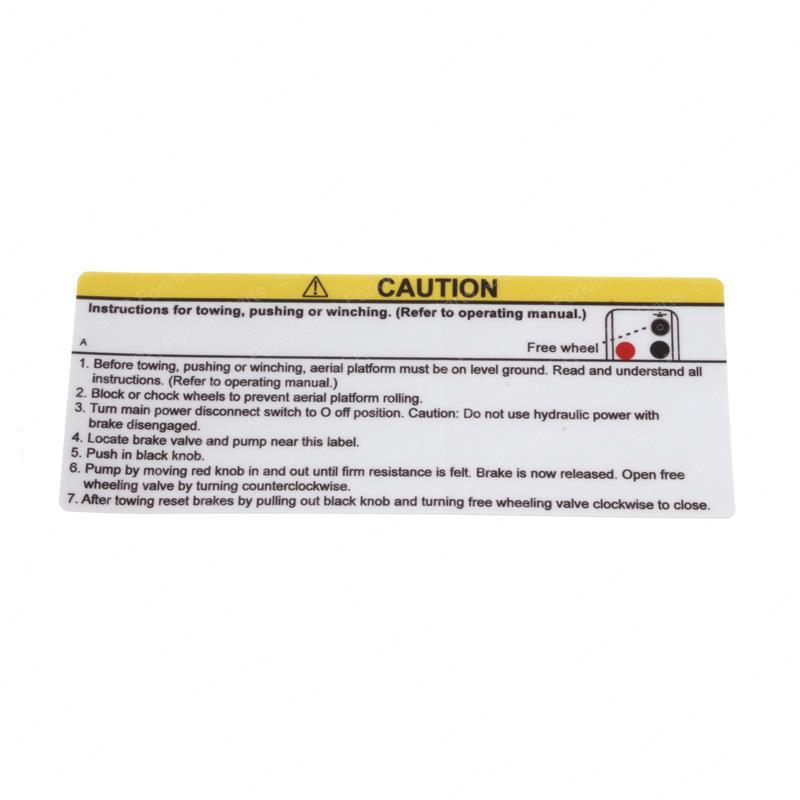 DECAL - MANUAL BRAKE RELEASE SY1230647 sy1230647 product image