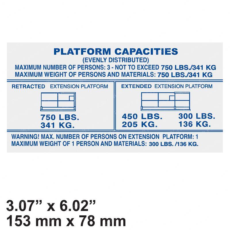 DECAL - 750 LB CAP (00) GNSJ108673 gnsj108673 product image