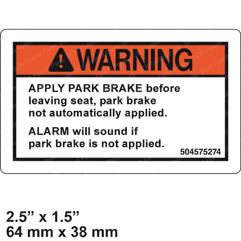 DECAL - APPLY PARKING BRAKE HY1335144 hy1335144 product image